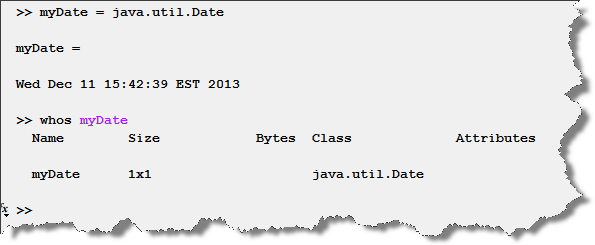 Creating a java object in MATLAB