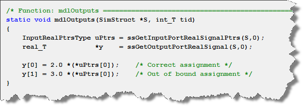 S-Function Code with a bug