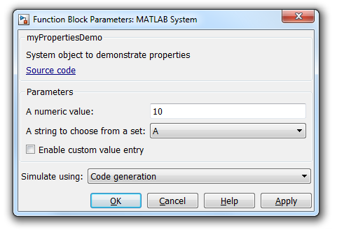 Configurable Dialog