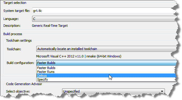 Enabling Debugging from the model configuration