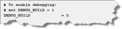 Enabling Debugging from a makefile