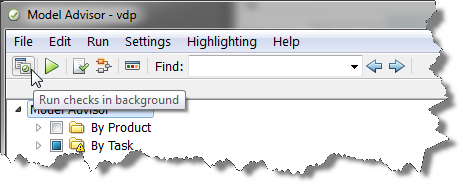 Running Model Advisor Checks in the Background