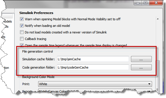 Simulink Preferences