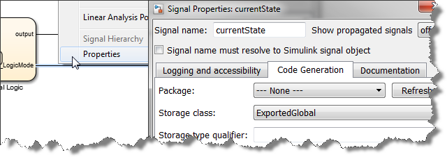 Configuring Generated Code for Active State Output