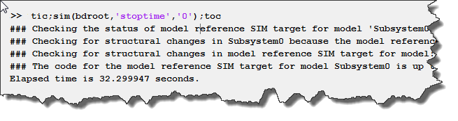 Simulating the model as accelerated reference model