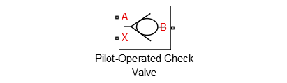 SimHydraulics Pilot-Operated Check Valve