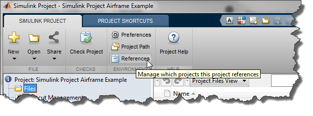 Referenced Simulink Projects