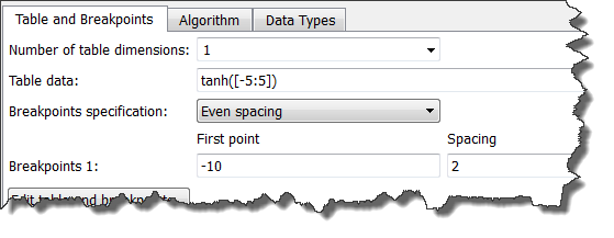 Improved way of specifying Evenly-Spaced Points in Lookup Table Blocks