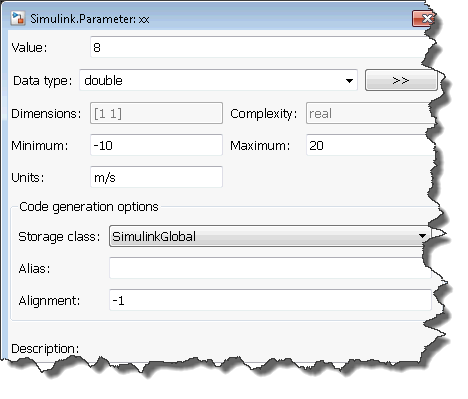 Open Simulink.Parameter