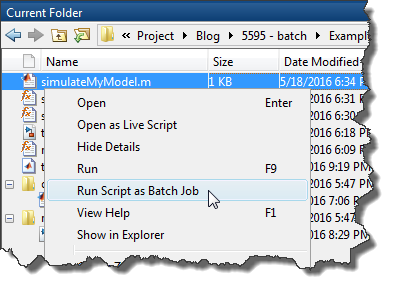 Run Script as Batch Job