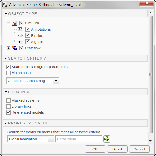 Advanced Search Settings