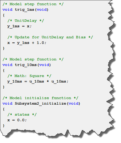 Export Function Subsystem Code