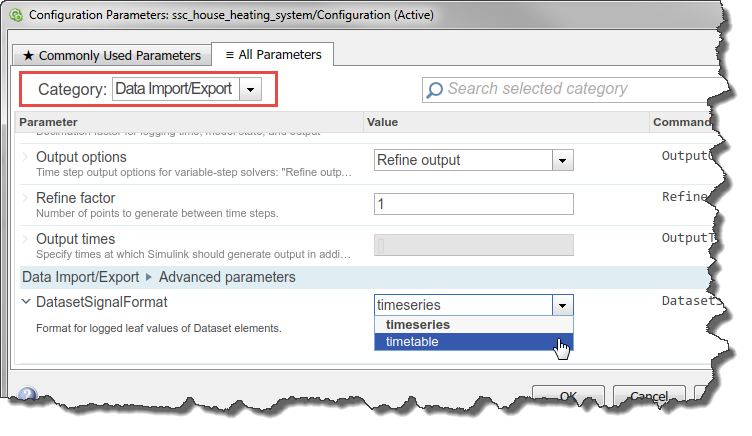 Enable Logging in dataset format and timetable