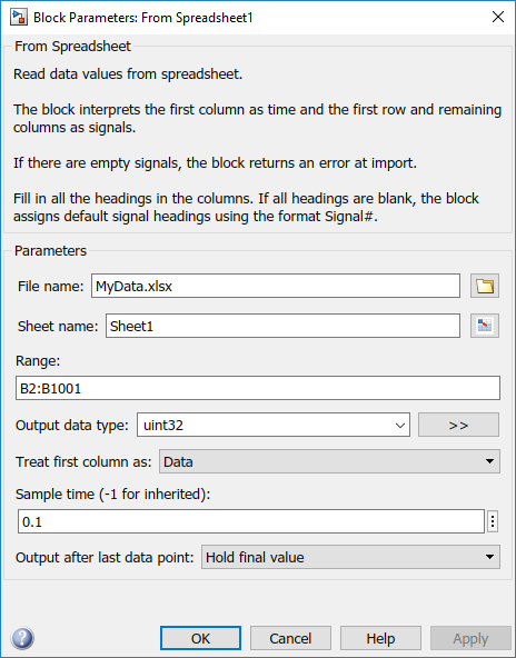 Compare Excel vs Simulink