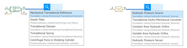 Quick Insert from Simscape Connections