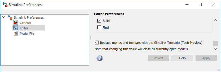 Simulink Preferences