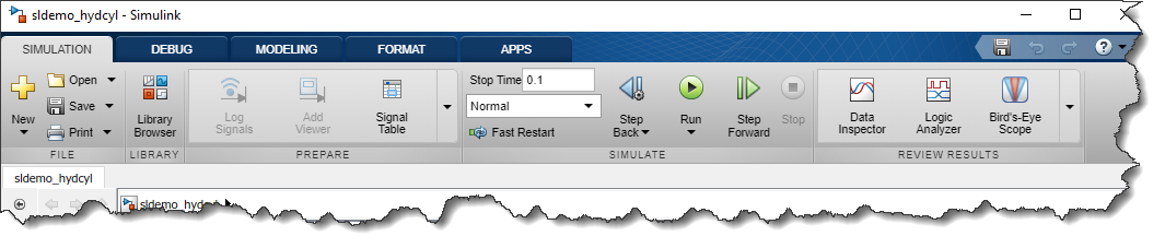 Simulink Toolstrip