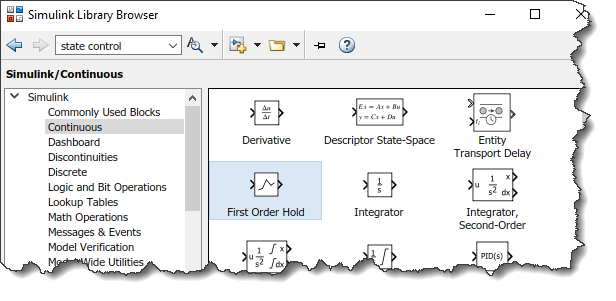 Continuous First Order Hold