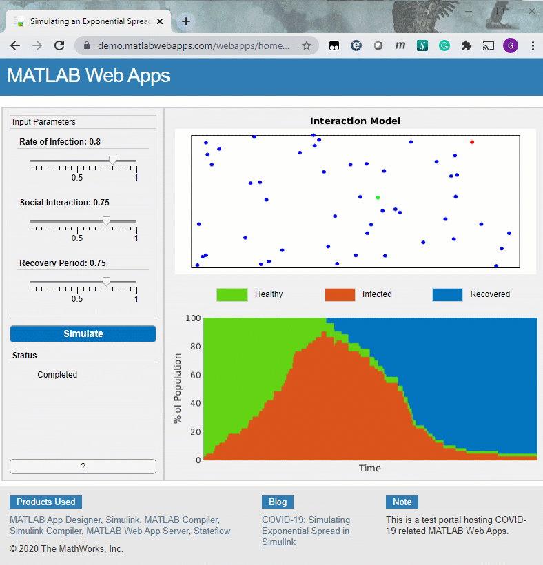 COVID-19 simulator Web App