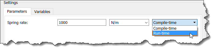 Simscape Run-Time parameter