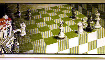 Escher chess board