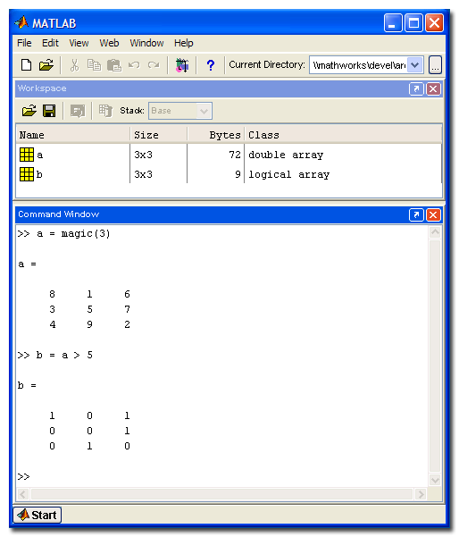 MATLAB 6.5 screen shot