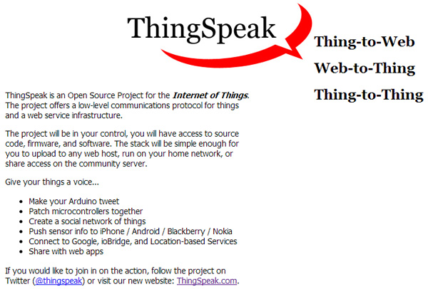 First ThingSpeak Website