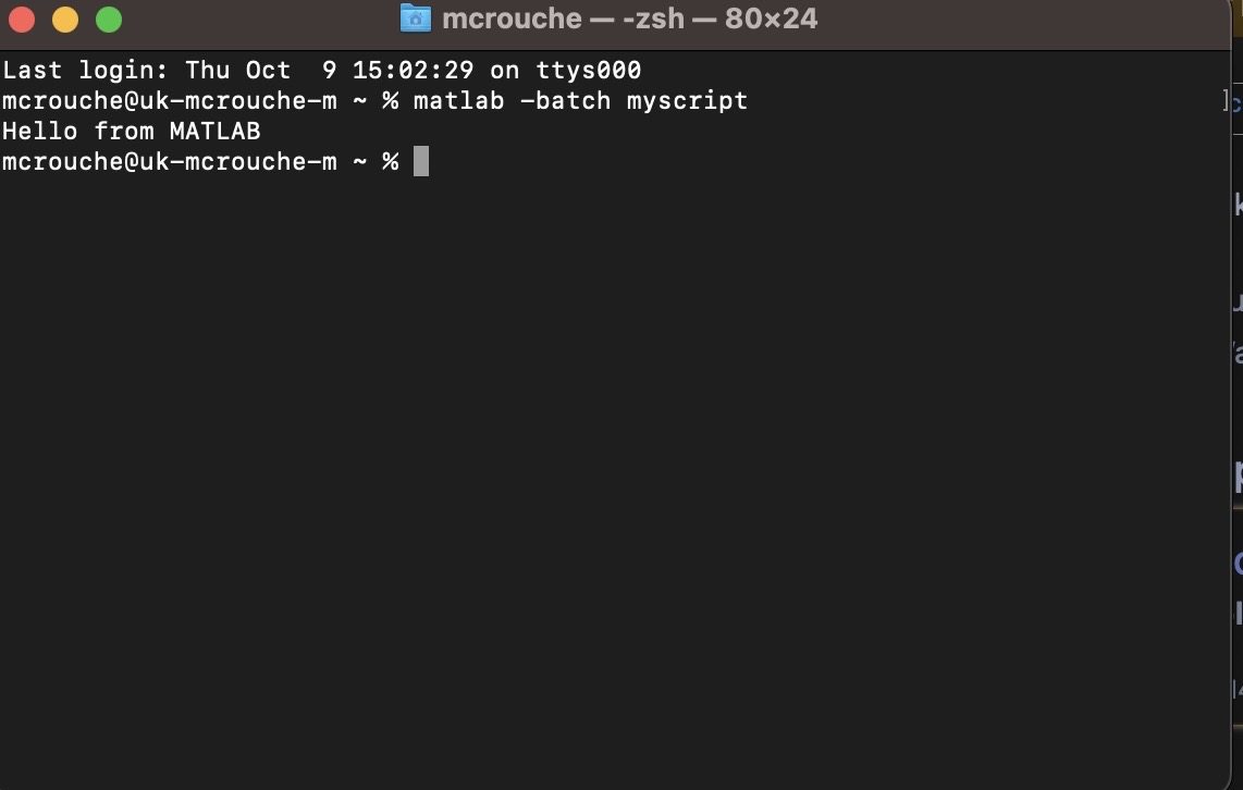 Stop using -r to run MATLAB in batch jobs