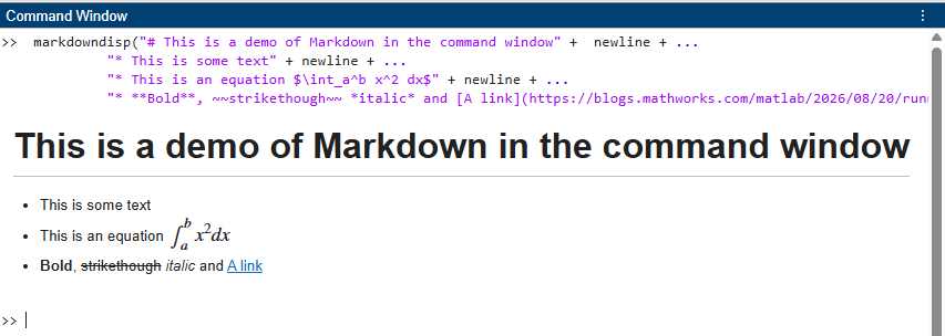 A look at some of what's new in MATLAB R2026b