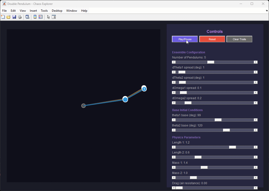 Our first AI generated pick: Double Pendulum Chaos Explorer