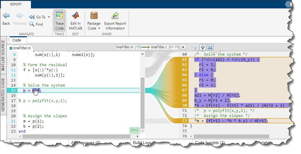 Debug Custom C/C++ Code - MATLAB & Simulink