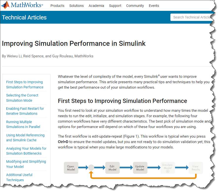 Improving simulation performance in Simulink