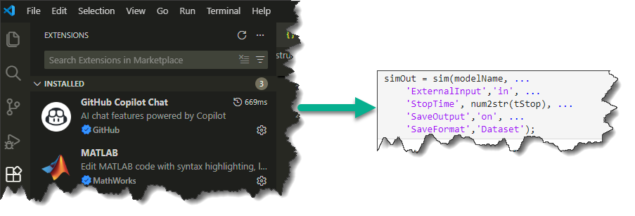 Simulating a Simulink Model through GitHub Copilot and the MATLAB MCP Server